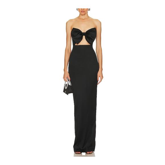 Sau Lee Dresses & Skirts - Sau Lee 'Esther' Black Acetate Gown Size 2 - NWT